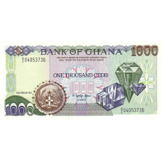 P29a Ghana - 1000 Cedis Year 1991